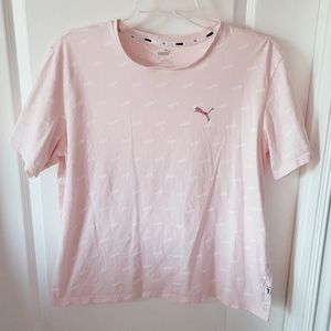 Puma Women's Allover print Tee-shirt Pink Large